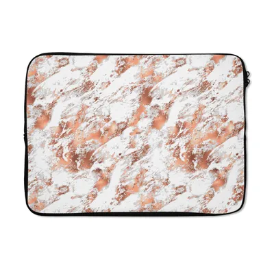 Produktbild von MuchoWow® Laptop Hülle 13 Zoll Marmor - Weiß - Roségold Laptoptasche - Laptophülle - Sleeve - Rundumschutz