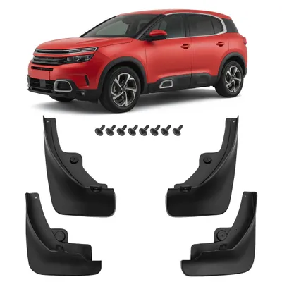 Produktbild von HERSTMOTO Schmutzfänger 4er-Set mit Befestigungssatz für Citroën C5 Aircross I 2017–2025, vorne und hinten  [4 Stück]
