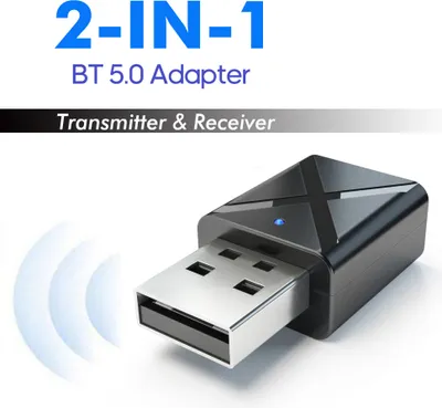 Obrázek produktu pro KN320 Audio adaptér USB BT 2 v 1 vysílač/přijímač, mini přenosný bezdrátový přijímač pro sluchátka