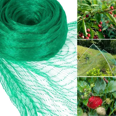 Produktbild von Vogelschutznetz - 4 x 10 m - Gartennetz für Pflanzen und Teiche - Pflanzenschutznetz gegen Vögel - Schutznetz für Gemüsebeete, Zäune - Grün