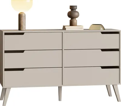 Produktbild von MIRJAN24 Sideboard Nordelo 6S, Stilvoll Wohnzimmer, Sideboard mit sechs Schubladen (Farbe: Cashmere)