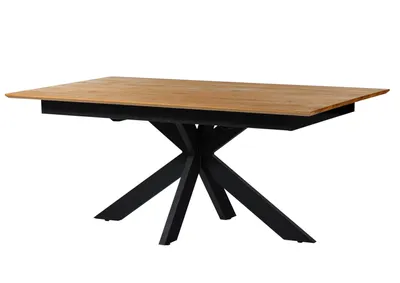 Produktbild von MASSIVMOEBEL24.DE Esstisch verlängerbar Wildeiche 200-285x100 natur geölt KITZBÜHEL #12