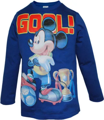 Produktbild von 99200 Disney Mickey Mouse Langarmshirt für Jungen Blau, Größe 116 – Stylisches Mickey Design