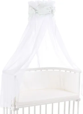 Produktbild von babybay Himmel Organic Baumwolle mit Schleife passend für alle Modelle, weiß Glitzersterne mint