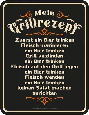 Produktbild von Grillen - Fun-Schilder - Grillrezept