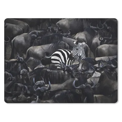 Produktbild von MuchoWow® Mauspad Mousepad Zebra - Büffel - Braun 40x30 cm - Mousepads - Maus Mat - Pad - Mausunterlage - Anti Rutsch