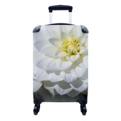 Produktbild von MuchoWow® Koffer Handgepäck Trolley Rollkoffer Kleine Reisekoffer mit 4 Rollen - Blumen - Blütenblätter - Weiß - Cabin Size < 55x40x23 cm & 55x40x20 cm - Fotokoffer - Kabinenkoffer - Boardgepäck - Reise-Box - Reisekoffer - Reisegepäck - Koffer mit Bild - Trolley für Kinder