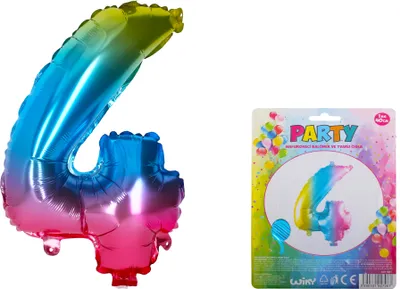 Obrázok produktu pre Nafukovací balón - číslo 4 dúha