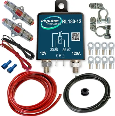 Produktbild von Zweitbatterieset | RL180-12 ECO | Trennrelais 12V 120A | 5,8m AWG4 Kabel