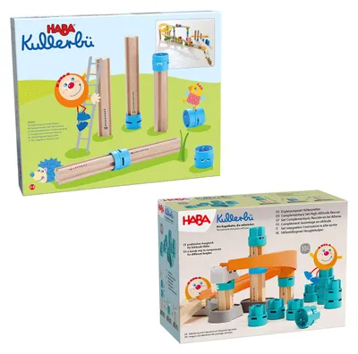 Produktbild von HABA Unisex Spielbausteine Kullerbü Ergänzungsset Höhe Säulen 2-Pack