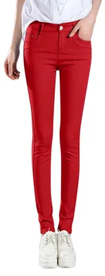 Immagine prodotto di Eleganti pantaloni da donna con vita alta e tessuto elasticizzato