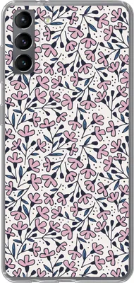 Produktbild von MuchoWow® Handyhülle Schutzhülle Hülle für Telefoonhoesje Samsung Galaxy S21 Plus Mädchen - Blumen - Rosa - Muster - Mädchen - Kinder - Mädchen Silikon Softcase Handy Hülle - Handy-Tasche