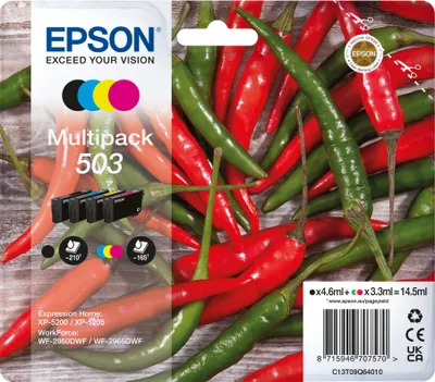 Immagine prodotto di Epson 503 cartuccia d'inchiostro 4 pz Originale Resa standard Nero, Ciano, Magenta, Giallo