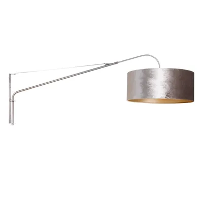 Produktbild von Steinhauer Wandleuchte Elegant Classy 1-flammig Gebürsteter Stahl / Samtsilber 139x50cm