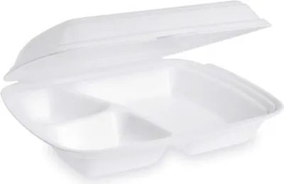 Produktbild von 25x Menübox Klappbox 240x200x69mm geschäumt 3-geteilt
