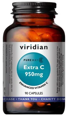 Productafbeelding van Viridian Extra C 950 mg (Vitamine C), 90 capsules