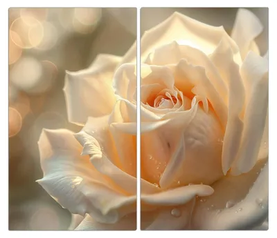 Produktbild von Spritzschutz Herdabdeckplatte Schneidebrett aus Glas Elegante Rose 2-Teilig (60x52cm)