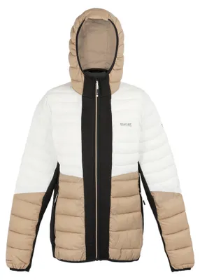 Immagine prodotto di Regatta - Giacca ibrida con cappuccio "Leedre" da donna RG12018 (40 DE) (Nero/Taupe caldo)