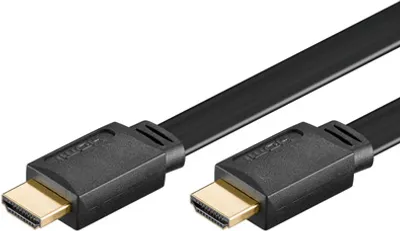 Produktbild von Goobay 34299 High Speed HDMI™ Flachkabel mit Ethernet, , 3 m, Schwarz - HDMI™-Stecker (Typ A) > HDMI™-Stecker (Typ A)
