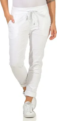 Produktbild von Chinohose Damen Stretch Jeans Gr. 36-48 leichte Schlupfhose mit Gummizug