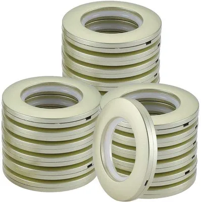 Productafbeelding van Kunststof gordijnringen, champagnegoud, 32 stuks, binnendiameter 39 mm