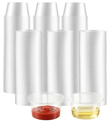 200 Kunststoffbehälter 100 ml mit Deckel, auslaufsicher, transparent