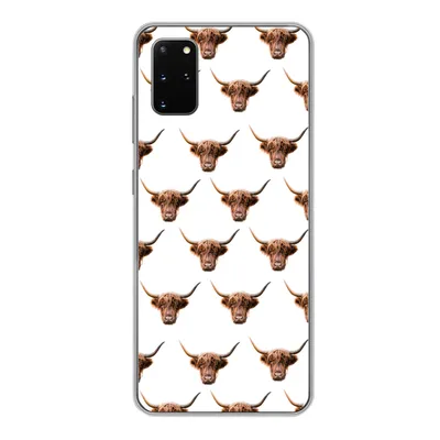 Produktbild von MuchoWow® Handyhülle Schutzhülle Hülle für Samsung Galaxy S20 Plus Schottischer Highlander - Kuh - Muster Silikon Softcase Handy Hülle - Hartschale