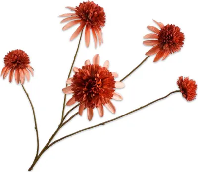 Productafbeelding van Silk-ka Kunstbloem - Zijden bloemtak Rudbeckia, oranje-bruin, 90 cm