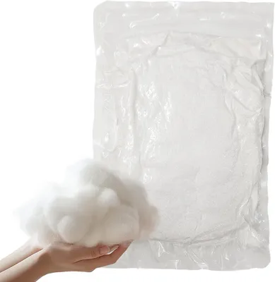 Obrázok produktu pre 200g Polyester Fiberfill Výplň, Ľahká, 34 x 24 x 4 cm, Biela, pre Kreatívne Projekty