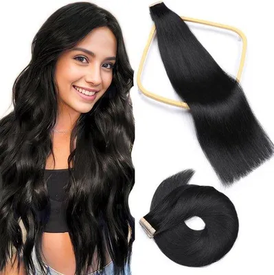 Produktbild von Tape-in Haarverlängerung aus Echthaar 40 g, 20 Stück, 35 cm