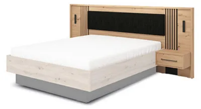 Produktbild von Dmora Nachttisch Cetraro 94x35x116h cm in Braun, eine Schublade, ein Regal