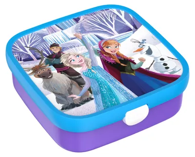 Produktbild von Mepal - Bento Brotdose Groß Campus - Bento Lunchbox für Kinder - Inklusive 2 auslaufsicheren Bento Fächern & Gabel - Bento-Fach ist mikrowellengeeignet - 1,25 l - Frozen Friends