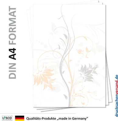 Produktbild von Motiv Briefpapier (Blumen-5120, DIN A4, 25 Blatt) Ranken Kunst Zweige Äste Motivpapier