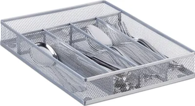 Produktbild von relaxdays Besteckkasten Metallgeflecht M