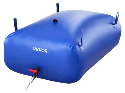 Obrázok produktu pre VEVOR 330L/87 galónový zásobník na vodu, nádrž na vodu pre obytné vozidlá, 1000D modré PVC, skladacia nádrž na vodu, veľkokapacitná, prenosná nádrž na vodu, protipožiarna ochrana, kempovanie