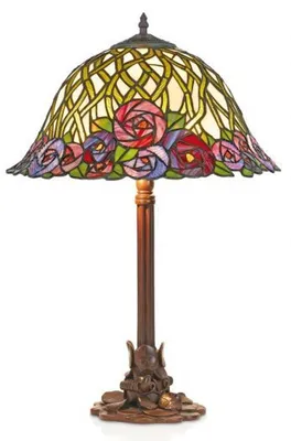 Produktbild von Casa Padrino Tiffany Tischleuchte Hockerleuchte Durchmesser 40 cm ModX3a - Leuchte Lampe