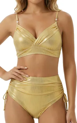 Produktbild von Damen Bikini Set mit V-Ausschnitt und Push-Up