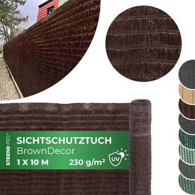 Produktbild von Gewebe schattierend BrownDecor W101, 1x10 m, UV, 230 g/m2, 95% braun