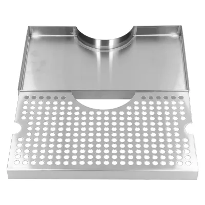 Obrázek produktu pro Robustní odkapávací miska na tyče - nerezavějící, snadno se čistí, lesklý design