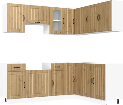 Produktbild von 11-tlg. Küchenschrank-Set Lucca Artisan-Eiche Holzwerkstoff