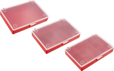 Zdjęcie produktu dla Zestaw plastikowych skrzynek 3 szt. pustych