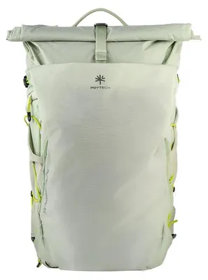 Imagen del producto de Mochila para cámara, diseño ligero, compartimentos de almacenamiento ajustables, 20 litros, color verde neón