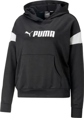 Produktbild von Puma Fit Tech Knit Trainings-Hoodie Damen schwarz weiß Gr M