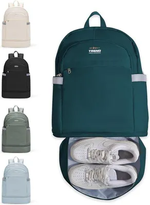 Image de Sac à dos de voyage Famanu, grande capacité - Sac de sport avec compartiment à chaussures
