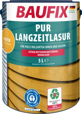 Produktbild von BAUFIX PUR Langzeitlasur kiefer seidenmatt, 5 Liter, Holzlasur