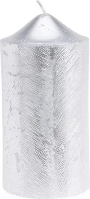Obrázek produktu pro Dekorační svíčka s metalickým vzorem, 7 x 14 cm