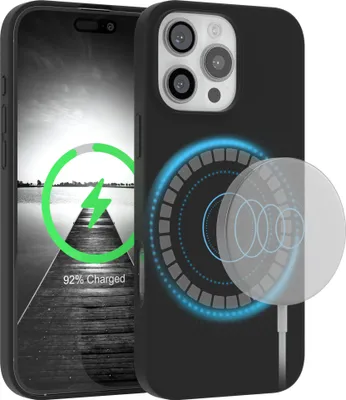 Produktbild von EAZY CASE Silikon MagSafe Handyhülle kompatibel mit Apple iPhone 16 Pro Max Hülle mit Kameraschutz, Silikonhülle, Schutzhülle Schwarz