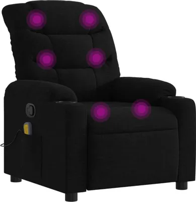 Produktbild von vidaXL Massage-Relaxsessel, schwarzer Stoff