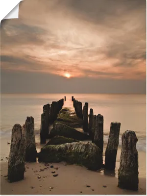 Produktbild von ARTland Poster Sonnenuntergang an der Ostsee Größe: 45x60 cm