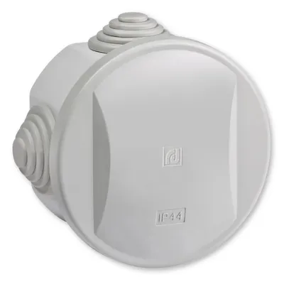 Produktbild von Aufputz Verteilerbox mit vier Eingängen Ø65x35 IP44 500V Grau